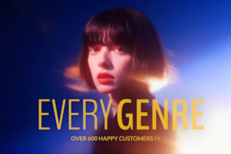 create a professional music or lyric video in 4k any genre industry standard
