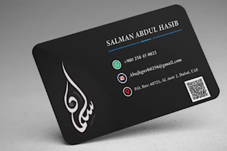 design unique and professional editable double sided business cards