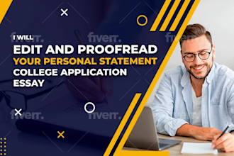 edit and proofread your personal statement, college application essay and more