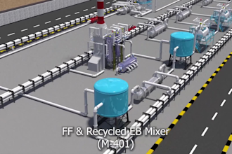 create realistic 3d industrial animation chemical plant process engineering