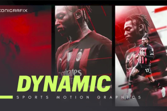 create ongoing dynamic sports motion graphics video design edit