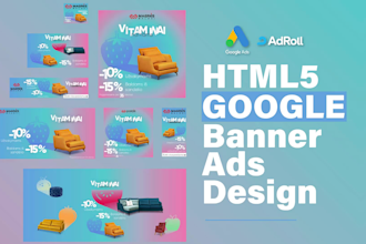 design google banner ads, adroll or html5 banner ads