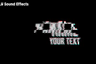 make clean glitch intro video with glitch sound effects