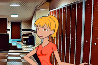 make a 10 minute anime style animation
