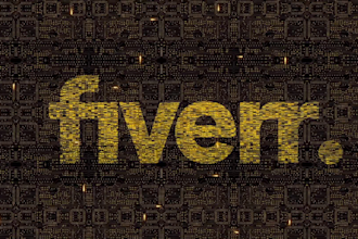 draw your logo with digital glitch on circuit board
