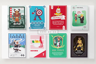 design card game and board game full with box, rule, and anything