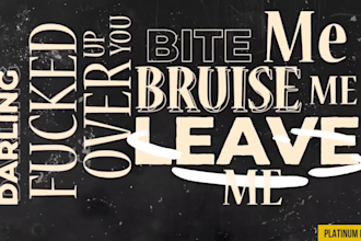 create an animated lyric video for your music video
