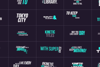 do text animation title, kinetic typography, like intro and outro