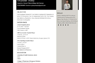 make professional resume CV for medical engineering and other fields