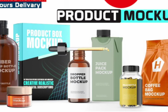 do realistic product mockup for you within a short time