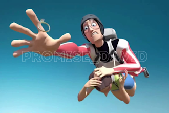 do 3d cartoon character animation, food product animated video, vrchat blender