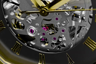 photoreal 3d industrial mechanical animation assembly, factory installation
