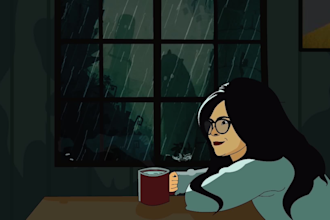 do lofi loop animation for lofi hiphop music and lyric video