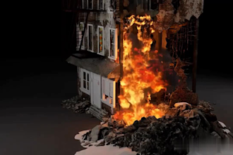 do realistic 3d vfx fire explosion cgi animation simulation houdini smoke flame