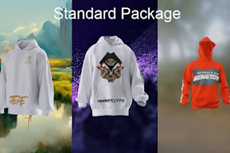 do professional 360 rotation animated mockup for hoodie