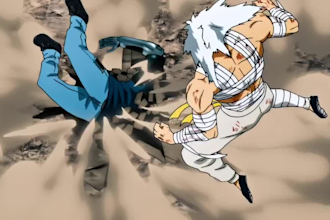 make 2d japanese style, 2d anime fighting, 2d anime animation, 2d music video