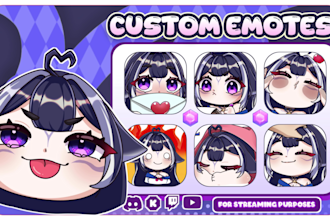 make twitch emotes, animated emotes chibi emotes, discord emoji
