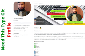 create amazing github profile account