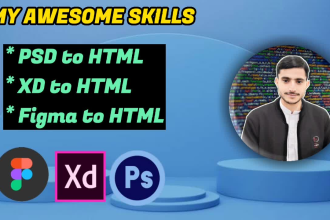 convert psd to html, xd to html, figma to html