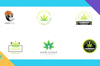 design modern marijuana cannabis hemp cbd oil weed logo