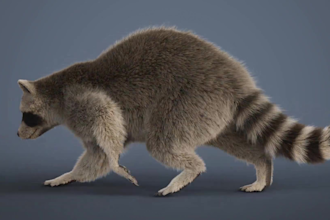 create realistic animal model and animate in blender, 3d character rigging,