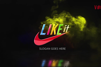 make colorful smoke logo animation and youtube intro outro video