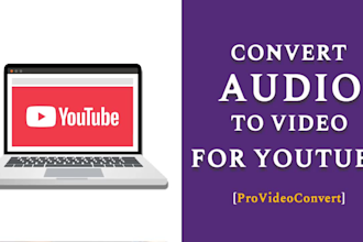 convert your audio to mp4 for upload on youtube , facebook