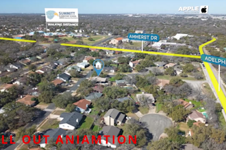 do real estate drone video editing with text and outline