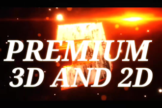make an epic intro and outro 3d,2d text, photo logo etc