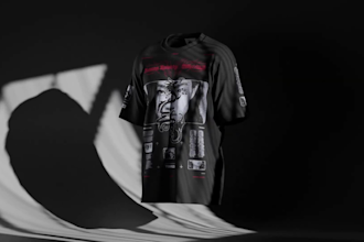 do 3d clothing mockup animation of your t shirt and hoodie