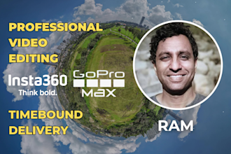 stitch and edit your insta360 and gopro max 360 VR videos
