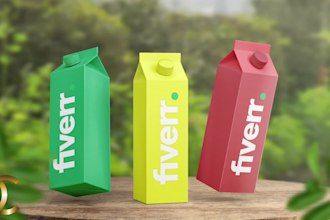 make a professional 3d product packaging mockup for products