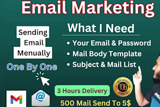 send 1500 emails manually one by one