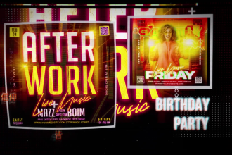 design birthday party dj nightclub music and event flyer