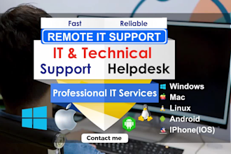 provide IT support, technical support and help desk services