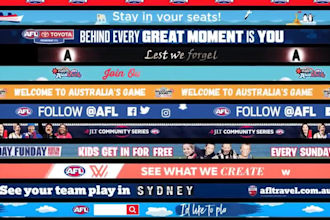 stadium animation, billboard animation, ribbon board, motion graphics led video