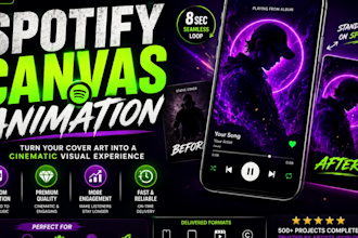 turn your artwork into a premium spotify canvas