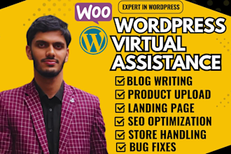 be your expert wordpress virtual assistant or manager