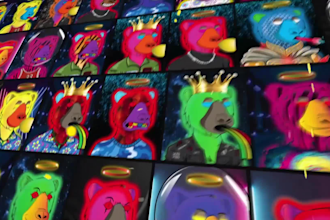 cinematic nft promo video, nft intro with 3d text