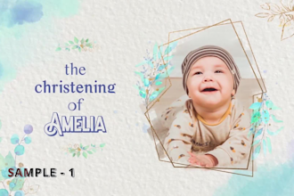 make christening and baptism invitation video save the date