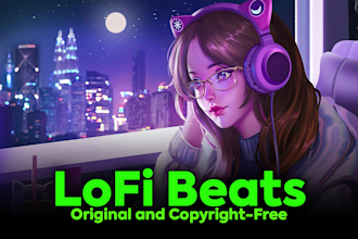 make 10 to 100 original lofi beats exclusive commercial use
