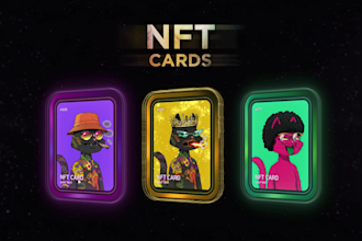 create unique animated nft card, trading cards