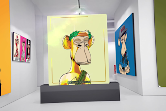 create art gallery nft 3d promo video for your nfts