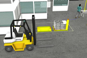 create 3d digital twin factory workflow industrial animation video