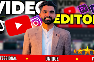 do professional video editing, youtube edits within 24 hours