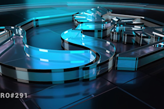 create 3d logo introduction with glass effect