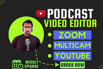 edit your zoom recording, meetings, webinars, and multicam podcasts