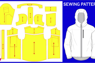 make an apparel sewing pattern for garments manufacture