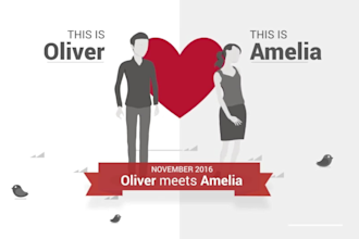 make animated wedding invitation video
