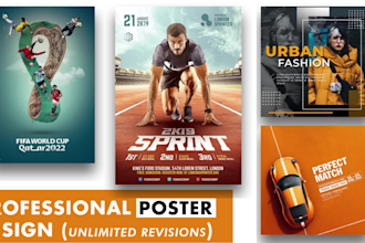 design professional posters,  flyers and brochures